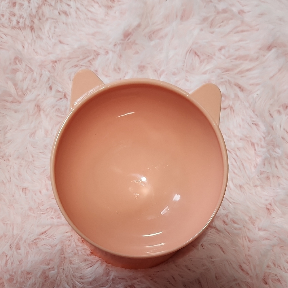 Cute Light Orange Cat Ear Bowl